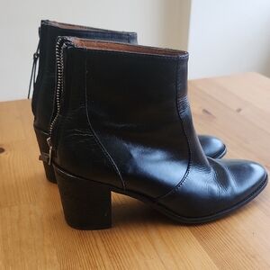 Madewell Leather Zip Ankle Boots, Sz.7.5